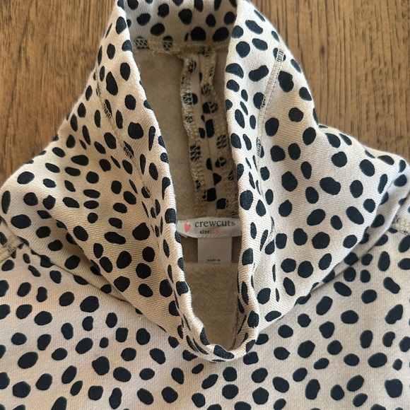 Girls XS (4-5) Crewcuts by J.Crew Polka Dot Turtleneck Sweater fleece lined - Picture 2 of 6